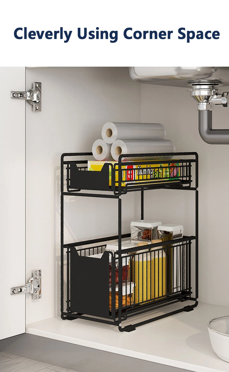 Dual Tier Multifunctional Kitchen Organizer